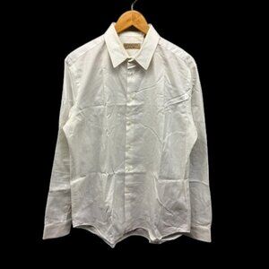 Burberry London Dress Shirt Mens 16.5 42 White Button Up Long Sleeve Classic